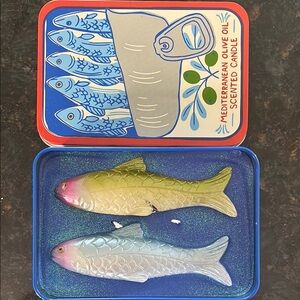 Mediterranean Olive Oil Scented Candle - Blue and Green